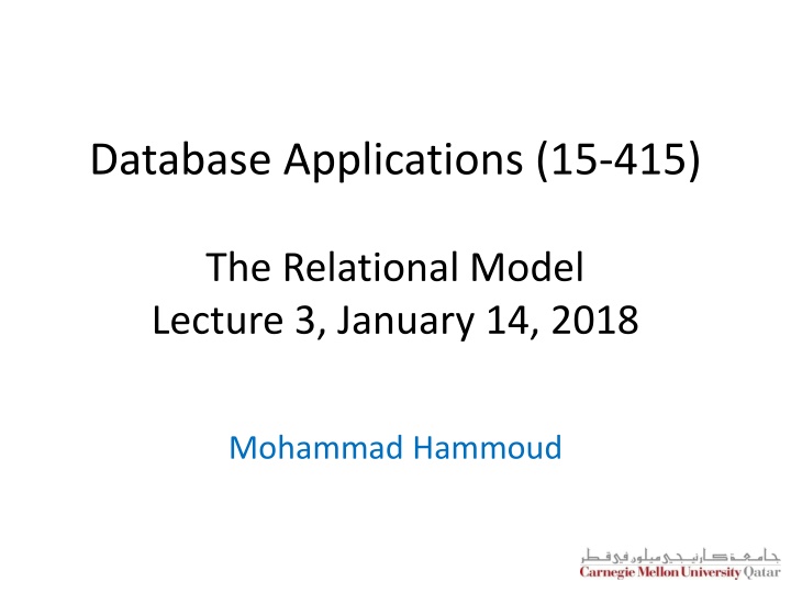 database applications 15 415 n.w