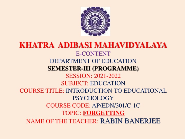khatra adibasi mahavidyalaya e content department n.w