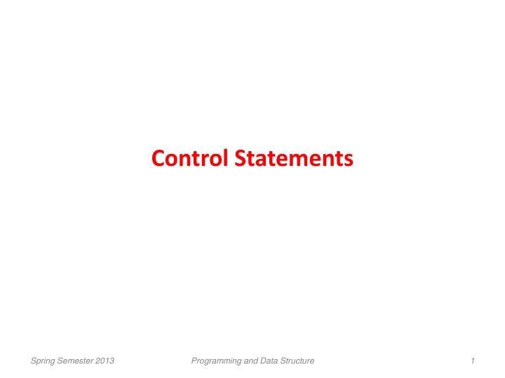 control statements n.w