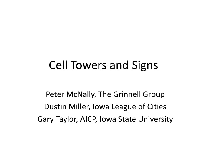 cell towers and signs n.w