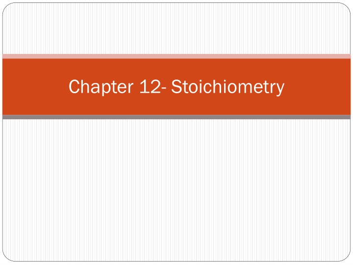 chapter 12 stoichiometry n.w