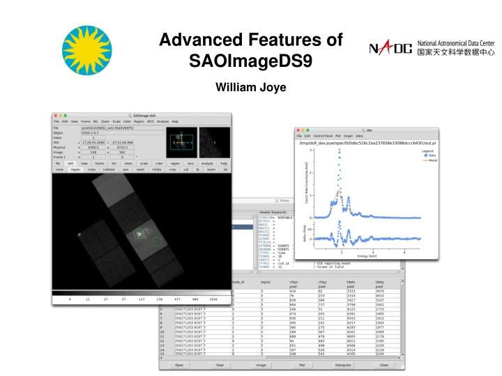 advanced features of saoimageds9 n.w