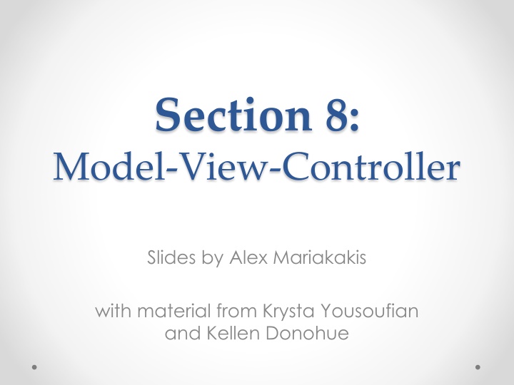 section 8 model view controller n.w