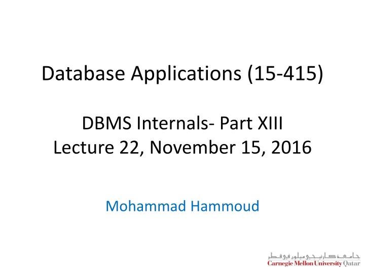database applications 15 415 n.w