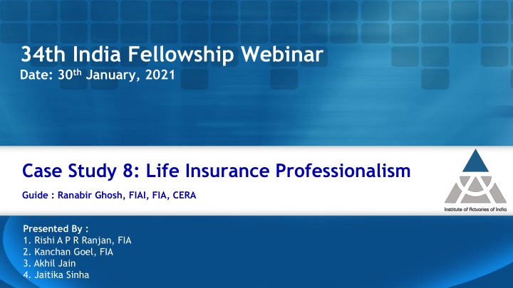 34th india fellowship webinar date 30 th january n.w