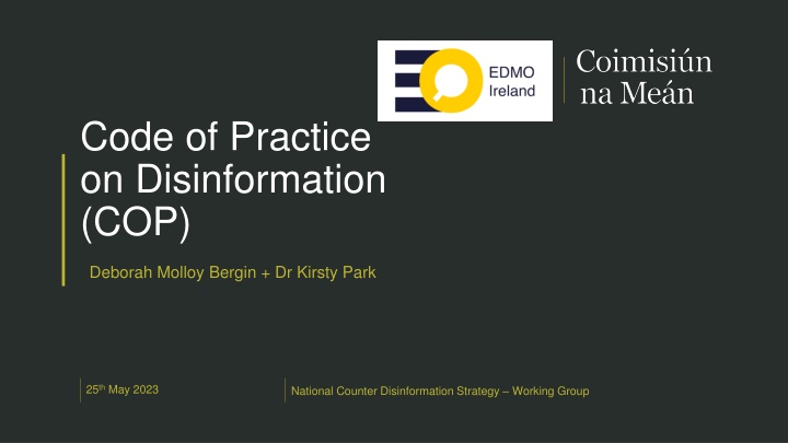code of practice on disinformation cop n.w