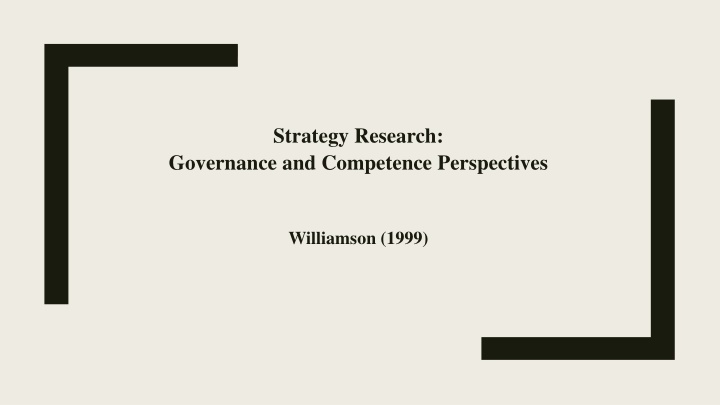 strategy research governance and competence n.w