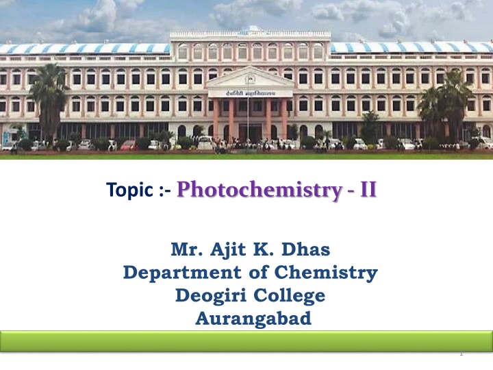 topic photochemistry ii n.w