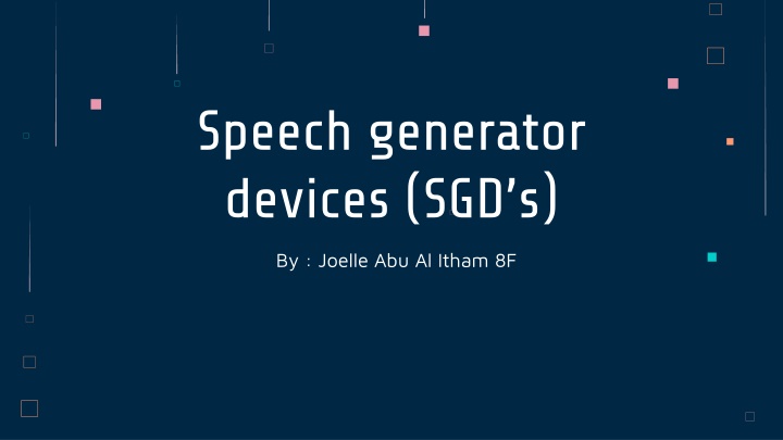 speech generator devices sgd s n.w