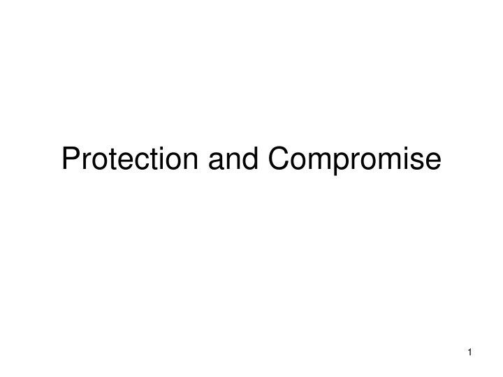protection and compromise n.w