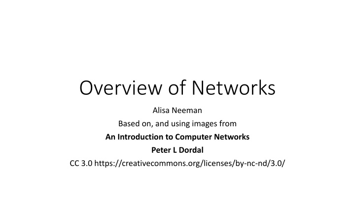 overview of networks n.w