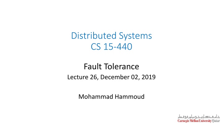 distributed systems cs 15 440 n.w