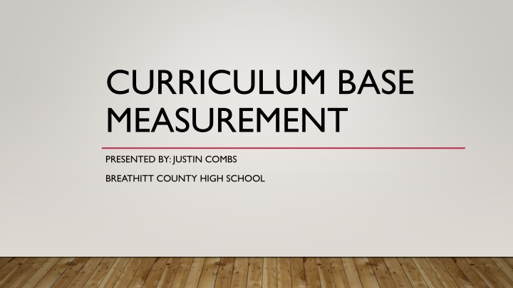 curriculum base measurement n.w