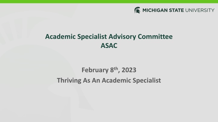 academic specialist advisory committee asac n.w