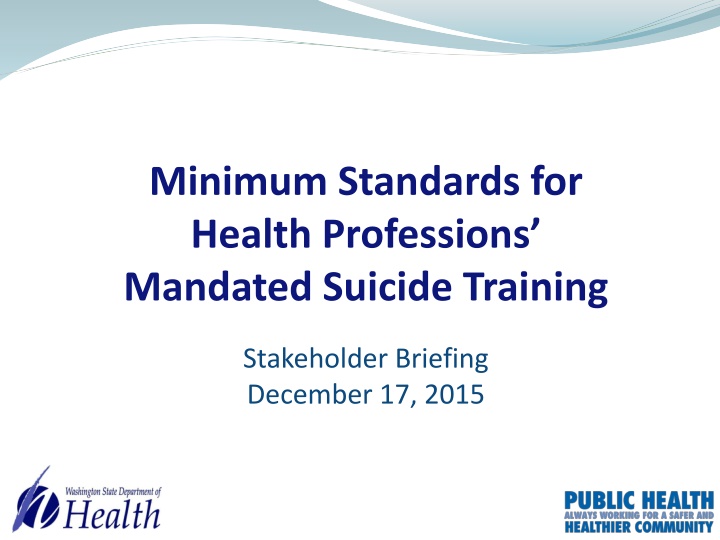 minimum standards for health professions mandated n.w