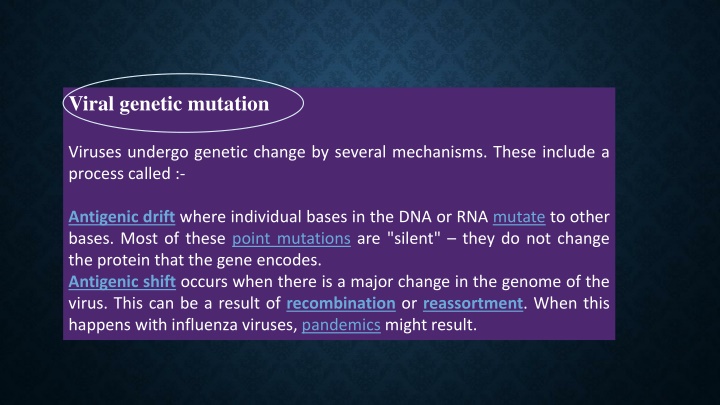 viral genetic mutation n.w