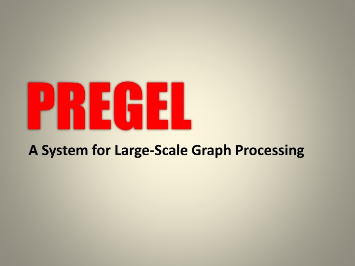 pregel a system for large scale graph processing n.w