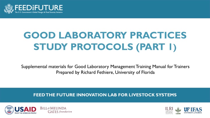 good laboratory practices study protocols part 1 n.w