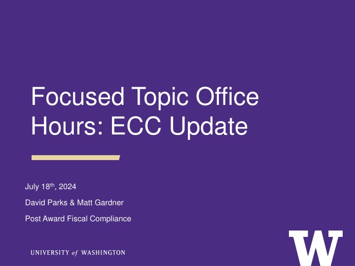 focused topic office hours ecc update n.w