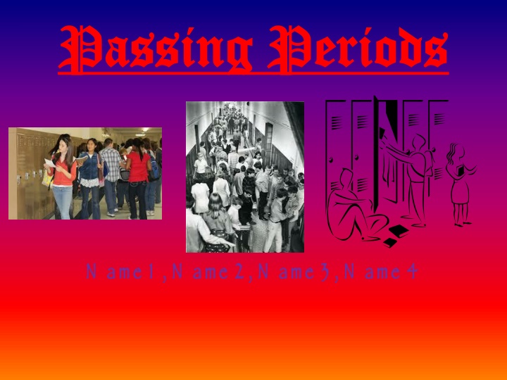 passing periods passing periods n.w