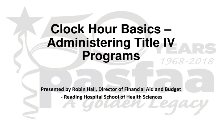 clock hour basics administering title iv programs n.w