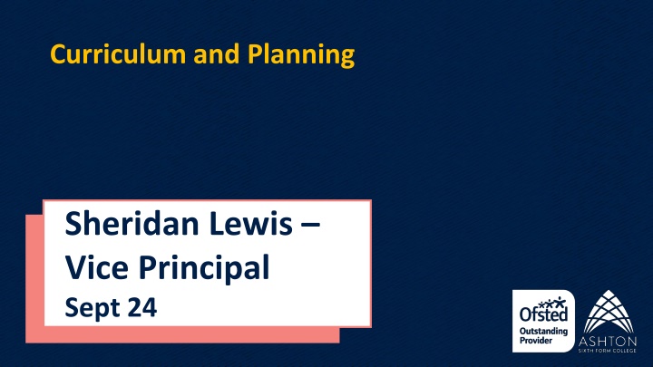 curriculum and planning n.w