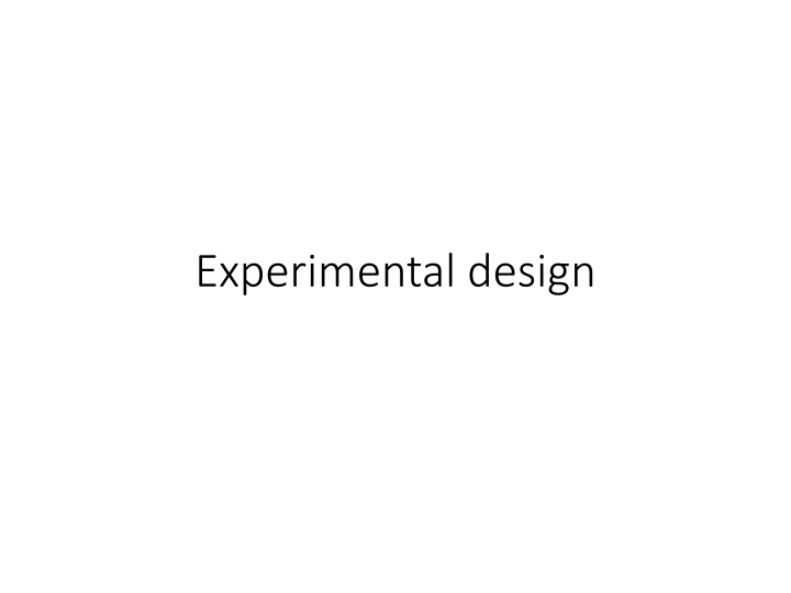experimental design n.w