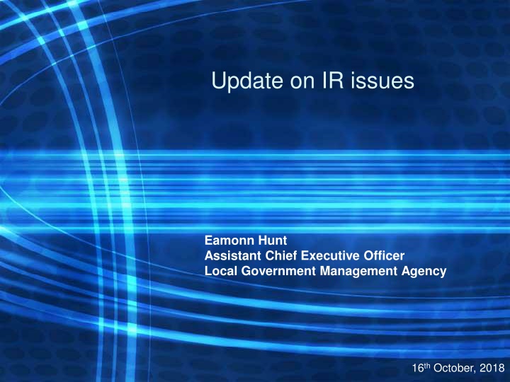 update on ir issues n.w