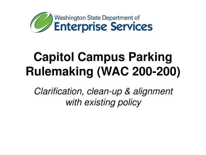 capitol campus parking rulemaking wac 200 200 n.w