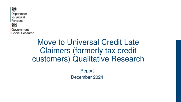 move to universal credit late claimers formerly n.w