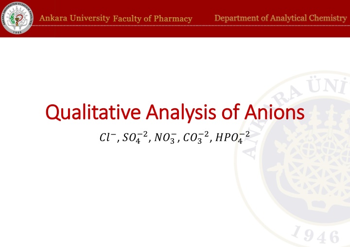 qualitative analysis of anions qualitative n.w