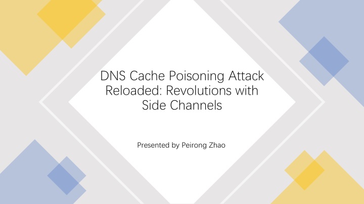 dns cache poisoning attack reloaded revolutions n.w