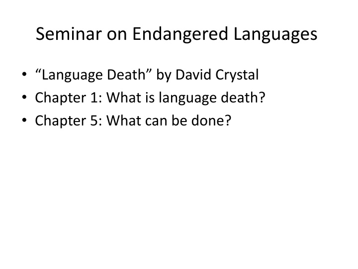 Language Death: Causes and Solutions