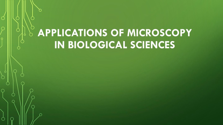applications of microscopy in biological sciences n.w