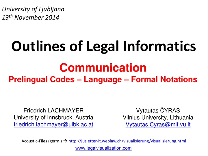 university of ljubljana 13 th november 2014 n.w