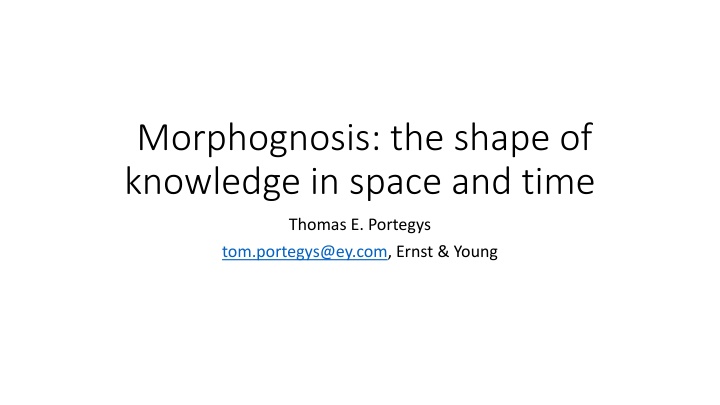 morphognosis the shape of knowledge in space n.w