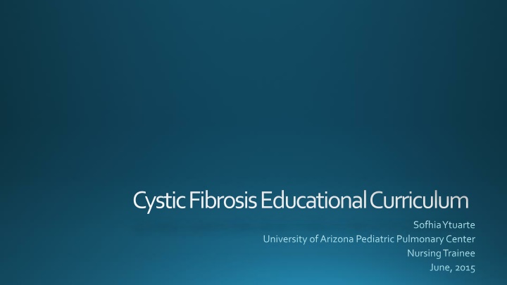 cystic fibrosis educational curriculum n.w