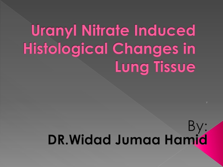 uranyl nitrate induced histological changes in n.w