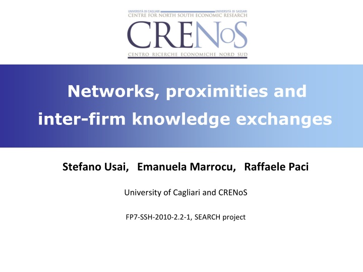 networks proximities and n.w