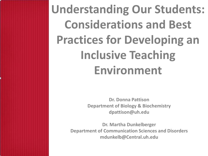 understanding our students considerations n.w