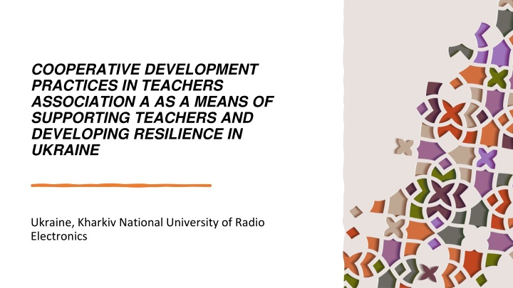 cooperative development practices in teachers n.w