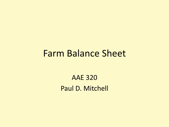 farm balance sheet n.w