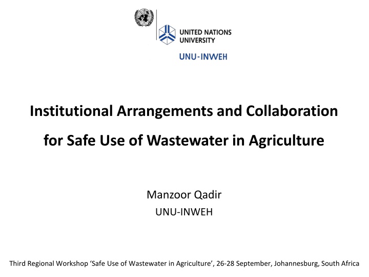 institutional arrangements and collaboration n.w