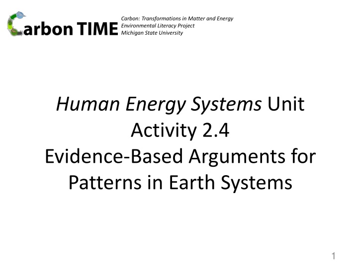 carbon transformations in matter and energy n.w