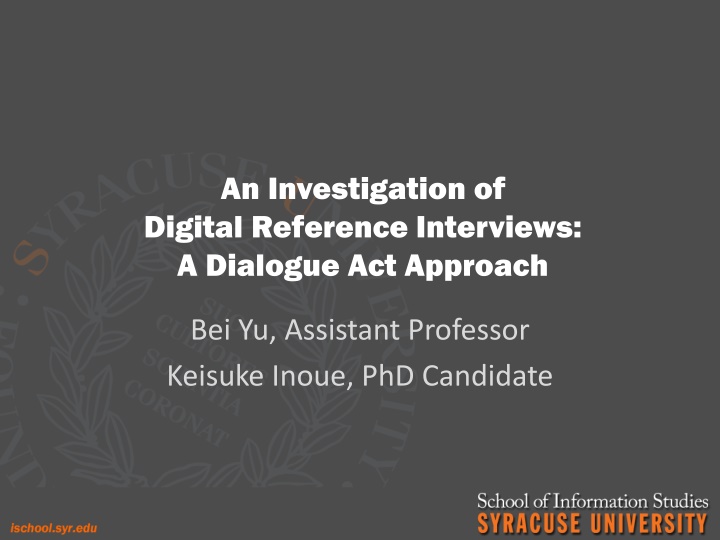 an investigation of digital reference interviews n.w