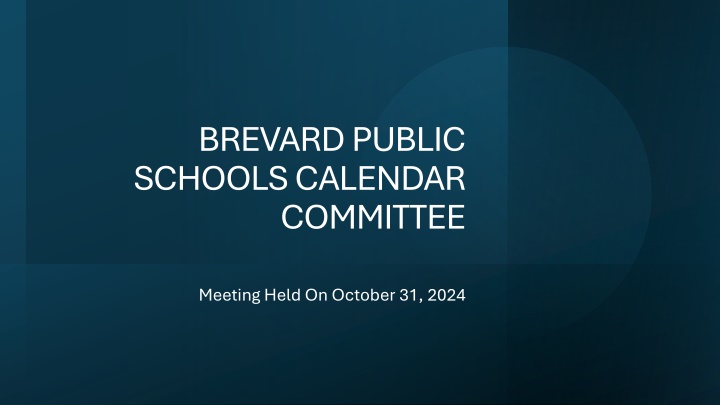 brevard public schools calendar committee n.w