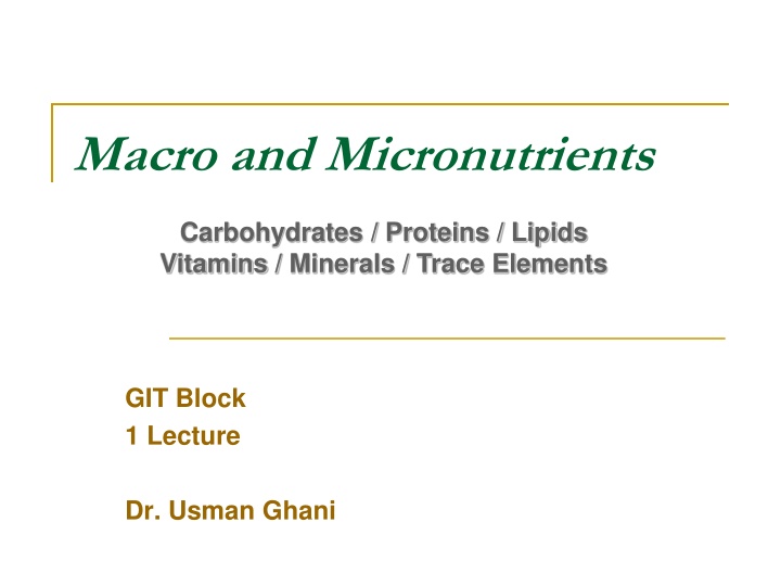 macro and micronutrients n.w