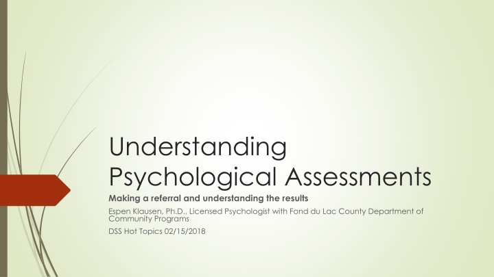 understanding psychological assessments making n.w