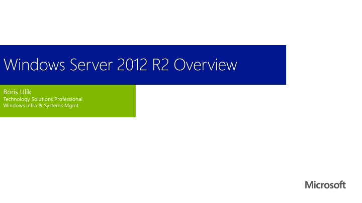 windows server 2012 r2 overview n.w