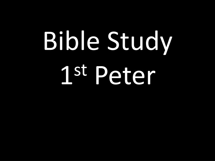 bible study 1 st peter n.w